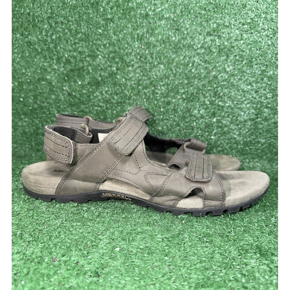 Merrell Sandal Men Size 11 Sandspur Rift Leather Strap Adjustable Slip On Hiking